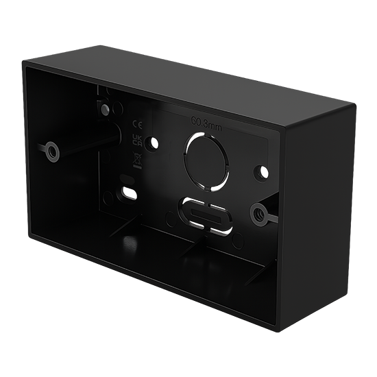 Picture of Vector 2 Gang 44mm PVC Surface Box Black