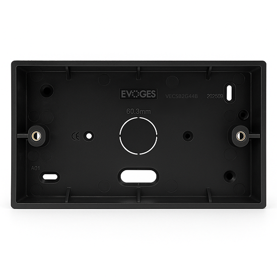 Picture of Vector 2 Gang 44mm PVC Surface Box Black