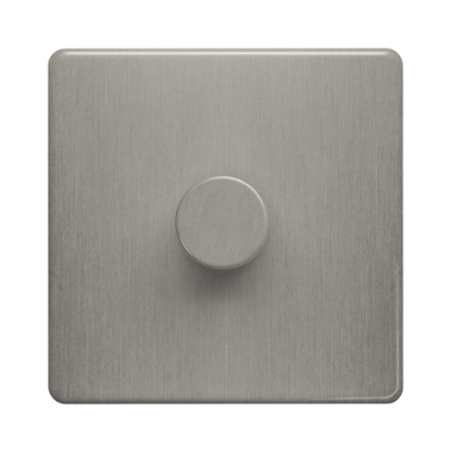 Picture of Terra 250VA 1 Gang Push Dimmer Switch Brushed Chrome 