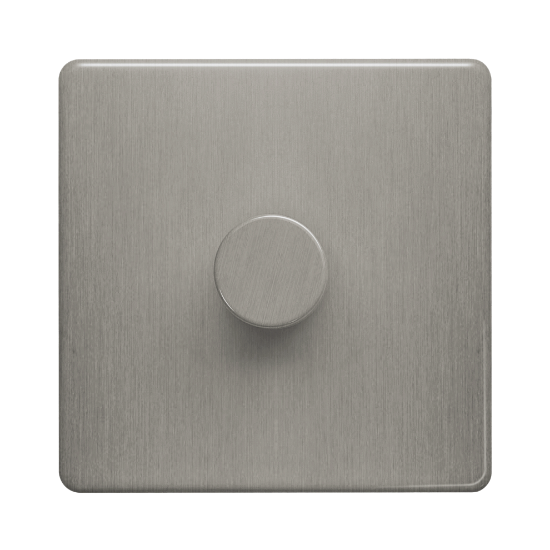 Picture of Terra 250VA 1 Gang Push Dimmer Switch Brushed Chrome 