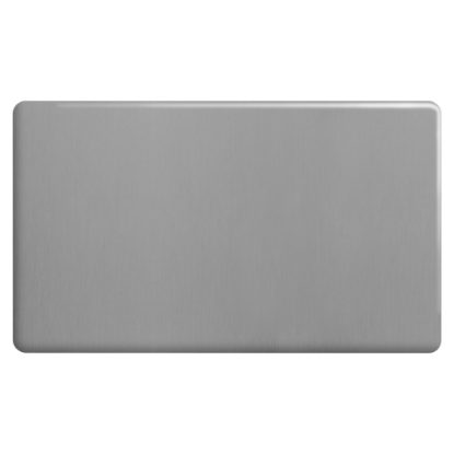 Picture of Terra 2 Gang Blanking Plate Brushed Chrome