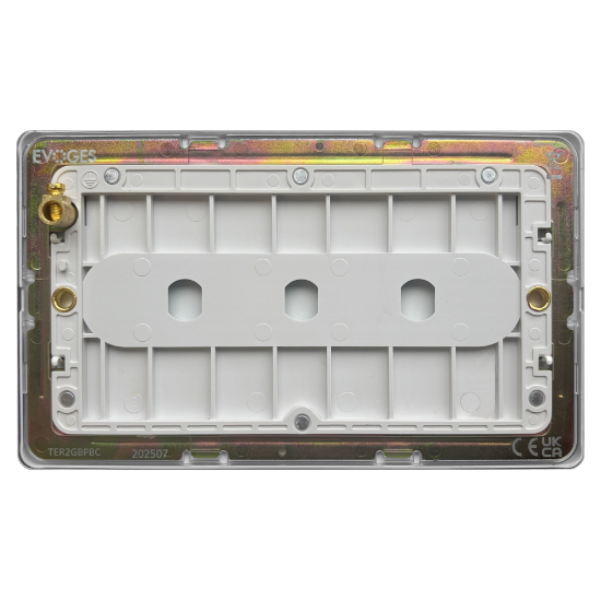 Picture of Terra 2 Gang Blanking Plate Brushed Chrome