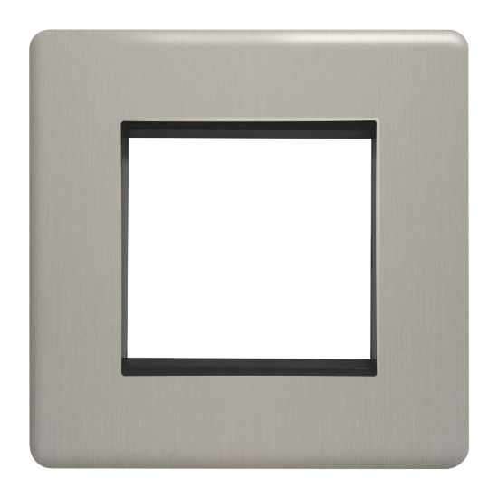 Picture of Terra 1 Gang 50x50mm Modular Faceplate Brushed Chrome