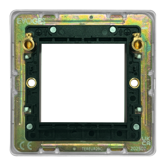 Picture of Terra 1 Gang 50x50mm Modular Faceplate Brushed Chrome