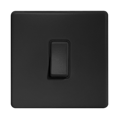 Picture of Terra 1 Gang 2 Way 10AX Single Pole Switch Matt Black 