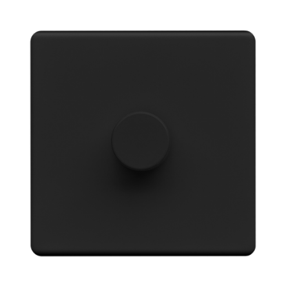 Picture of Terra 250VA 1 Gang Push Dimmer Switch Matt Black