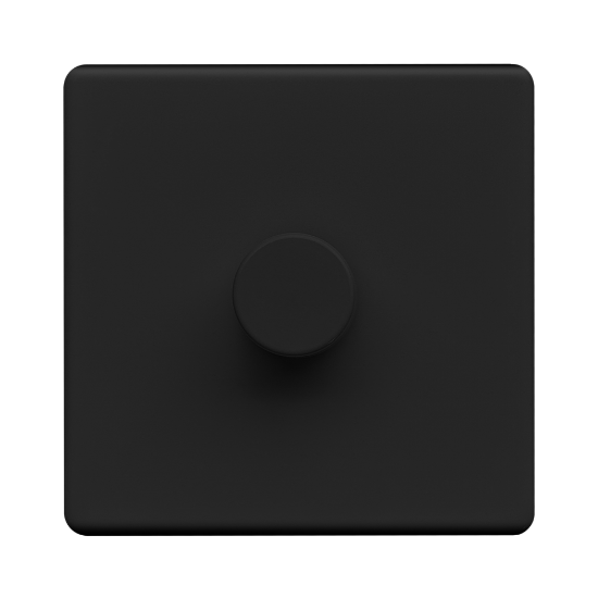 Picture of Terra 250VA 1 Gang Push Dimmer Switch Matt Black