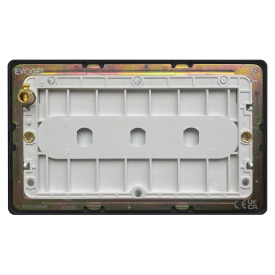 Picture of Terra 2 Gang Blanking Plate Matt Black