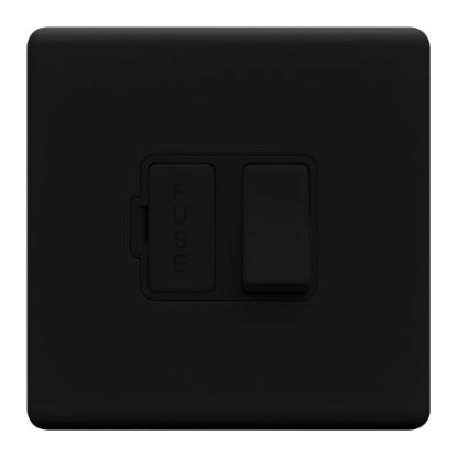 Picture of Terra 13A Switched Fused Connection Unit Matt Black