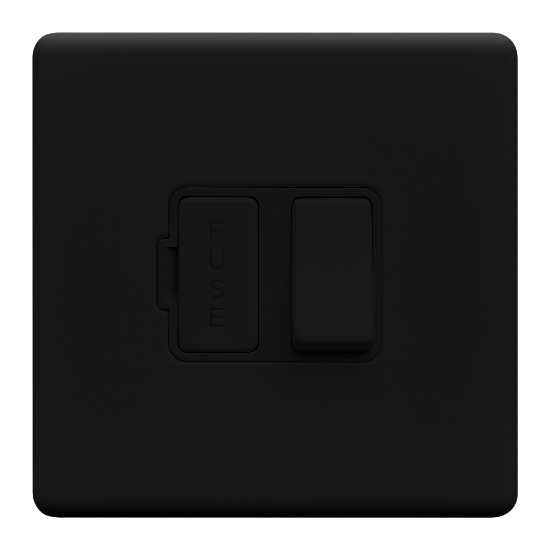 Picture of Terra 13A Switched Fused Connection Unit Matt Black