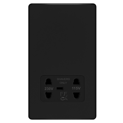 Picture of Terra Shaver Socket Dual 230V/115V Matt Black