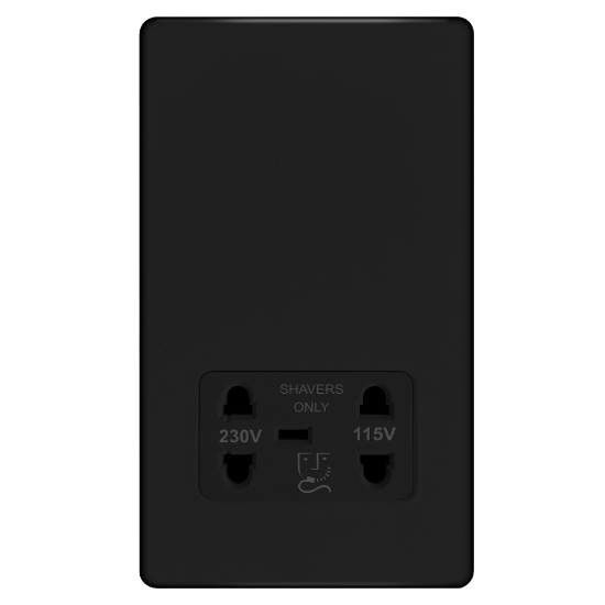 Picture of Terra Shaver Socket Dual 230V/115V Matt Black