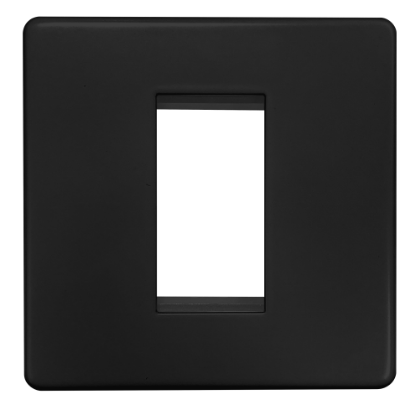 Picture of Terra 1 Gang 25x50mm Modular Faceplate Matt Black
