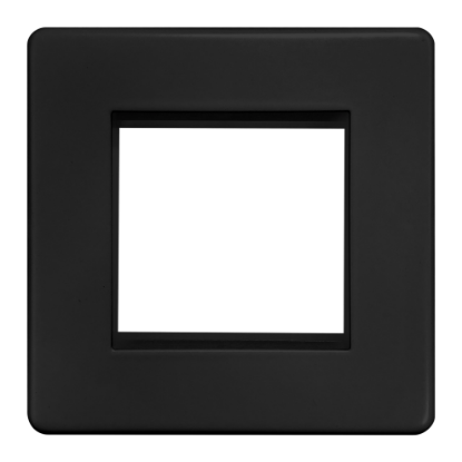 Picture of Terra 1 Gang 50x50mm Modular Faceplate Matt Black