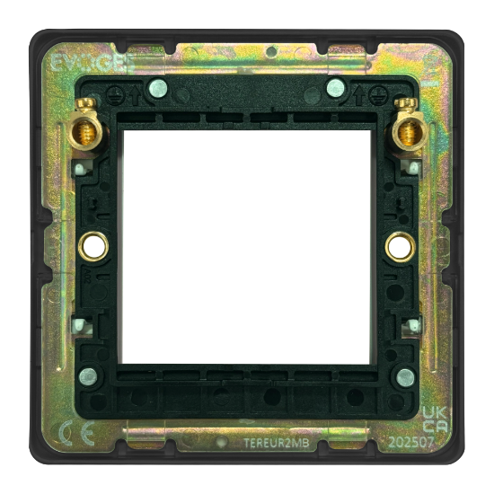 Picture of Terra 1 Gang 50x50mm Modular Faceplate Matt Black