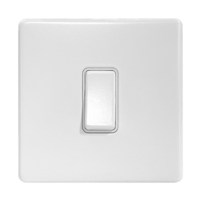 Picture of Terra 1 Gang 2 Way 10AX Single Pole Switch Matt White