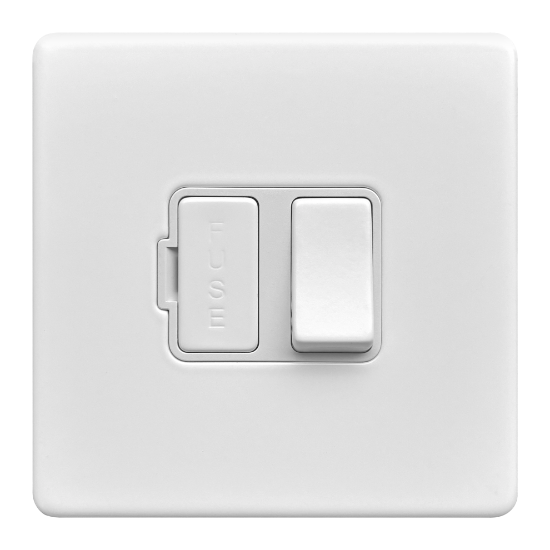 Picture of Terra 13A Switched Fused Connection Unit Matt White