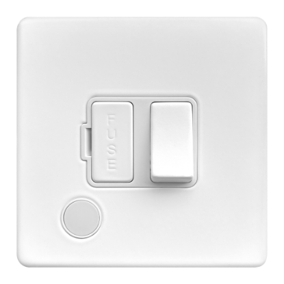 Picture of Terra 13A Switched Fused Connection Unit + Front Flex Outlet Matt White