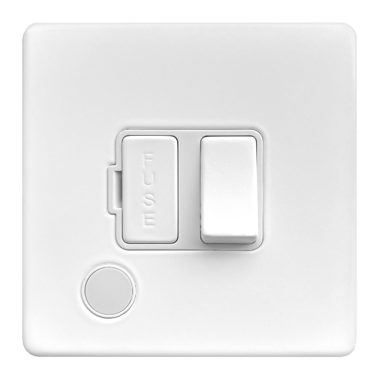 Picture of Terra 13A Switched Fused Connection Unit + Front Flex Outlet Matt White