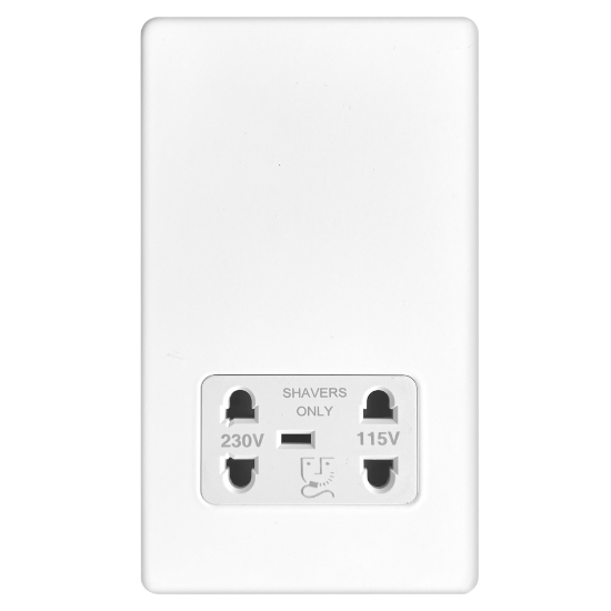 Picture of Terra Shaver Socket Dual 230V/115V Matt White