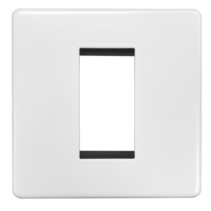 Picture of Terra 1 Gang 25x50mm Modular Faceplate Matt White