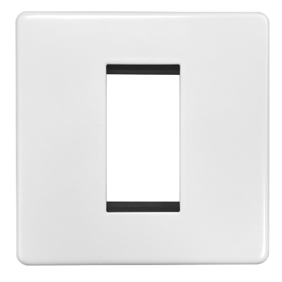 Picture of Terra 1 Gang 25x50mm Modular Faceplate Matt White