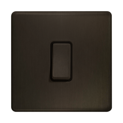 Picture of Terra 1 Gang 2 Way 10AX Single Pole Switch Slate Bronze