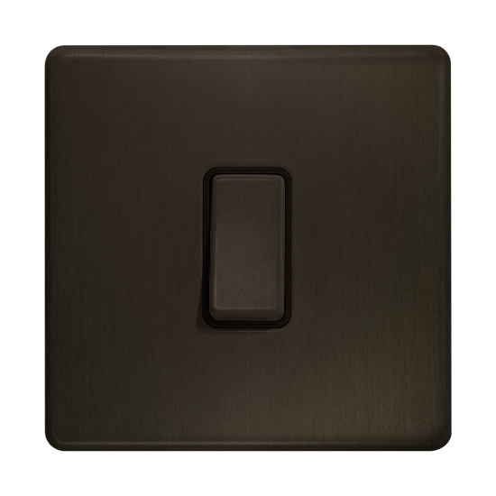 Picture of Terra 1 Gang 2 Way 10AX Single Pole Switch Slate Bronze