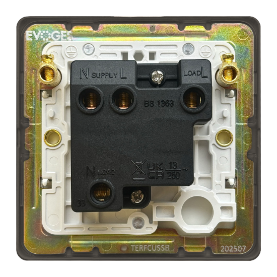 Picture of Terra 13A Switched Fused Connection Unit Slate Bronze