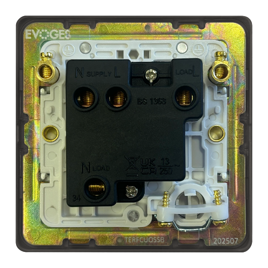 Picture of Terra 13A Switched Fused Connection Unit + Front Flex Outlet Slate Bronze