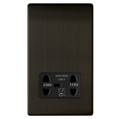 Picture of Terra Shaver Socket Dual 230V/115V Slate Bronze