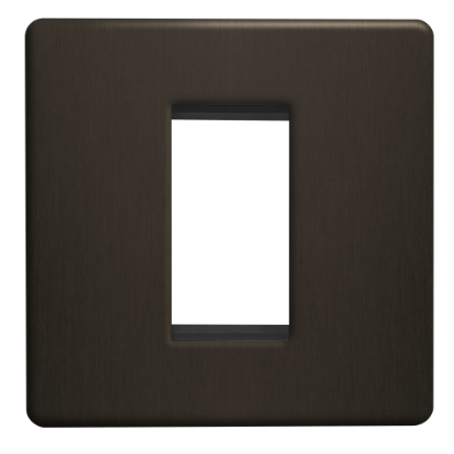 Picture of Terra 1 Gang 25x50mm Modular Faceplate Slate Bronze