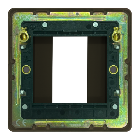 Picture of Terra 1 Gang 25x50mm Modular Faceplate Slate Bronze