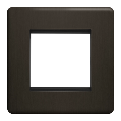 Picture of Terra 1 Gang 50x50mm Modular Faceplate Slate Bronze