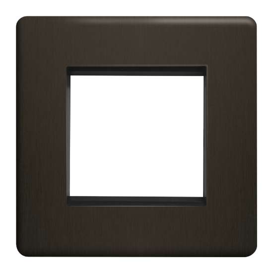 Picture of Terra 1 Gang 50x50mm Modular Faceplate Slate Bronze