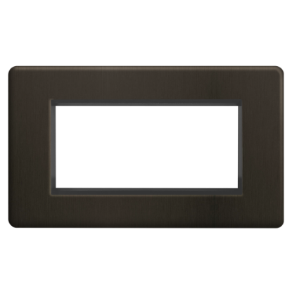 Picture of Terra 4 Gang 100x50mm Modular Faceplate Slate Bronze