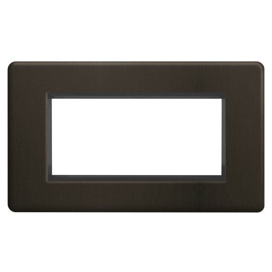Picture of Terra 4 Gang 100x50mm Modular Faceplate Slate Bronze
