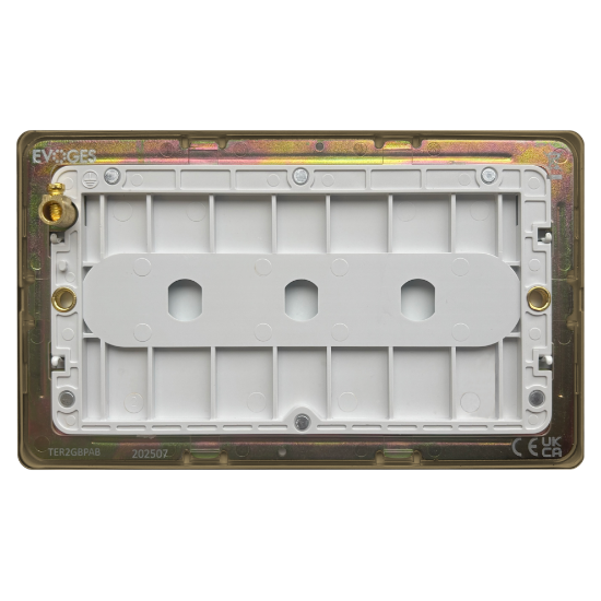 Picture of Terra 2 Gang Blanking Plate Antique Brushed Brass