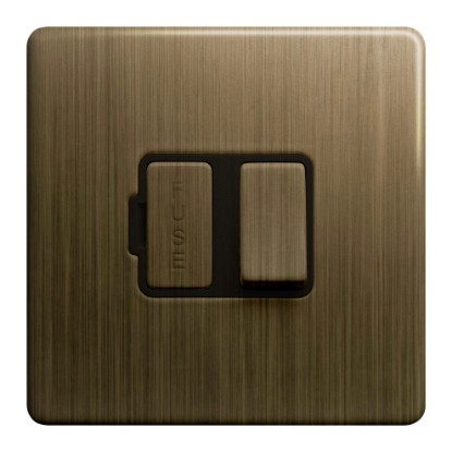 Picture of Terra 13A Switched Fused Connection Unit Antique Brushed Brass