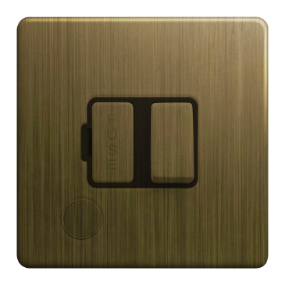 Picture of Terra 13A Switched Fused Connection Unit + Front Flex Outlet Antique Brushed Brass