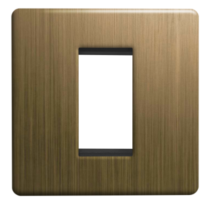 Picture of Terra 1 Gang 25x50mm Modular Faceplate Antique Brushed Brass