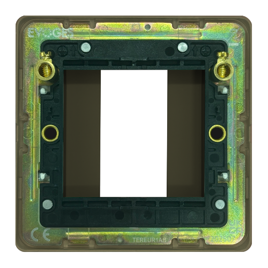 Picture of Terra 1 Gang 25x50mm Modular Faceplate Antique Brushed Brass