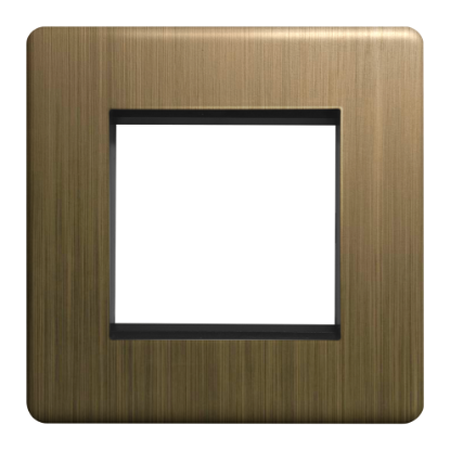Picture of Terra 1 Gang 50x50mm Modular Faceplate Antique Brushed Brass