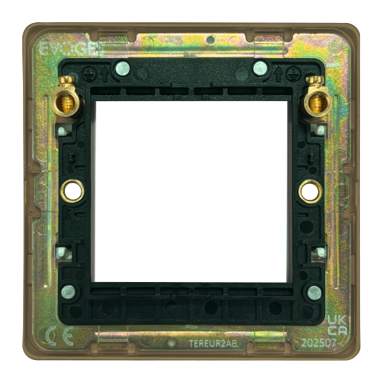 Picture of Terra 1 Gang 50x50mm Modular Faceplate Antique Brushed Brass