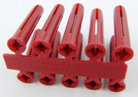 Picture of Plastic Wall Plugs - RED