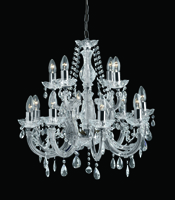 Picture of Marie Therese Italian Style Chrome Finish Crystal Glass Chandelier