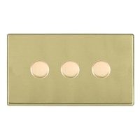 Picture of Hartland Screwless PB/WH 3 Gang 2 WAY 400W Push On/Off Resistive Dimmer