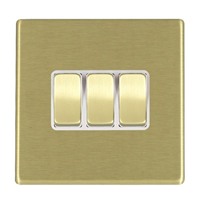 Picture of Hartland Screwless SB/WH 3 Gang 2 WAY 10AX Rocker Switch