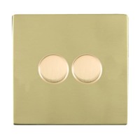 Picture of Sheer Screwless PB/WH 2 Gang 2 WAY 400W Push On/Off Resistive Dimmer