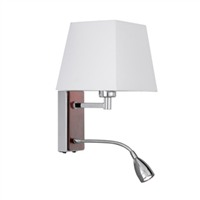 Picture of Dual Arm Chrome/Wood Wall Bracket - Flexi Arm  